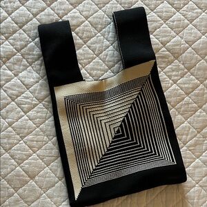 Geometric Black and White Tote Bag